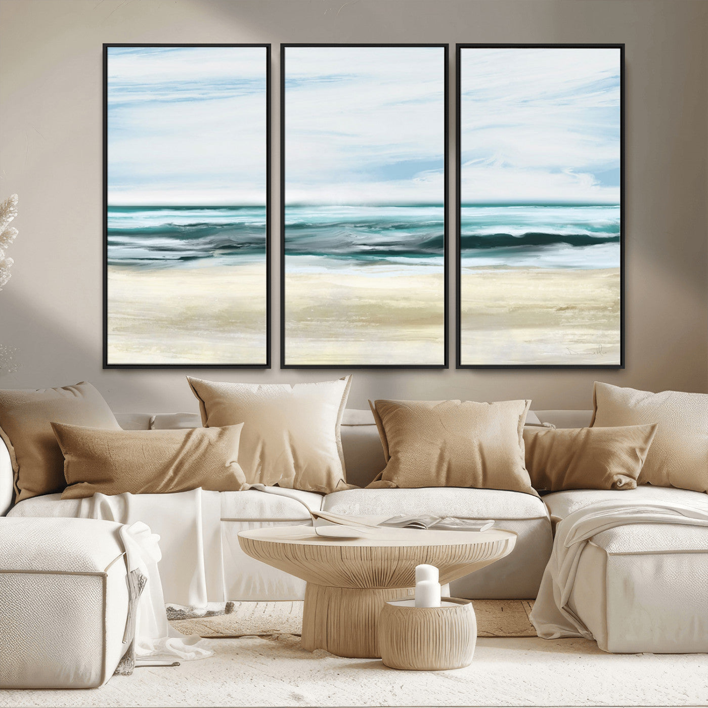 96301-MGV-FC-48X32-3P_Black-Ocean Abstract Wall Art Canvas Print