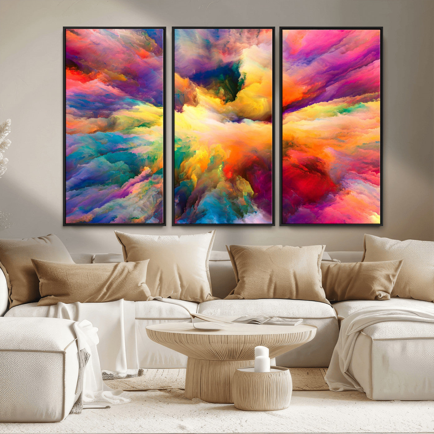 61038-MGV-FC-48X32-3P_Black-Blazing Vibrant Colors Cloud Wall Art Canvas Print