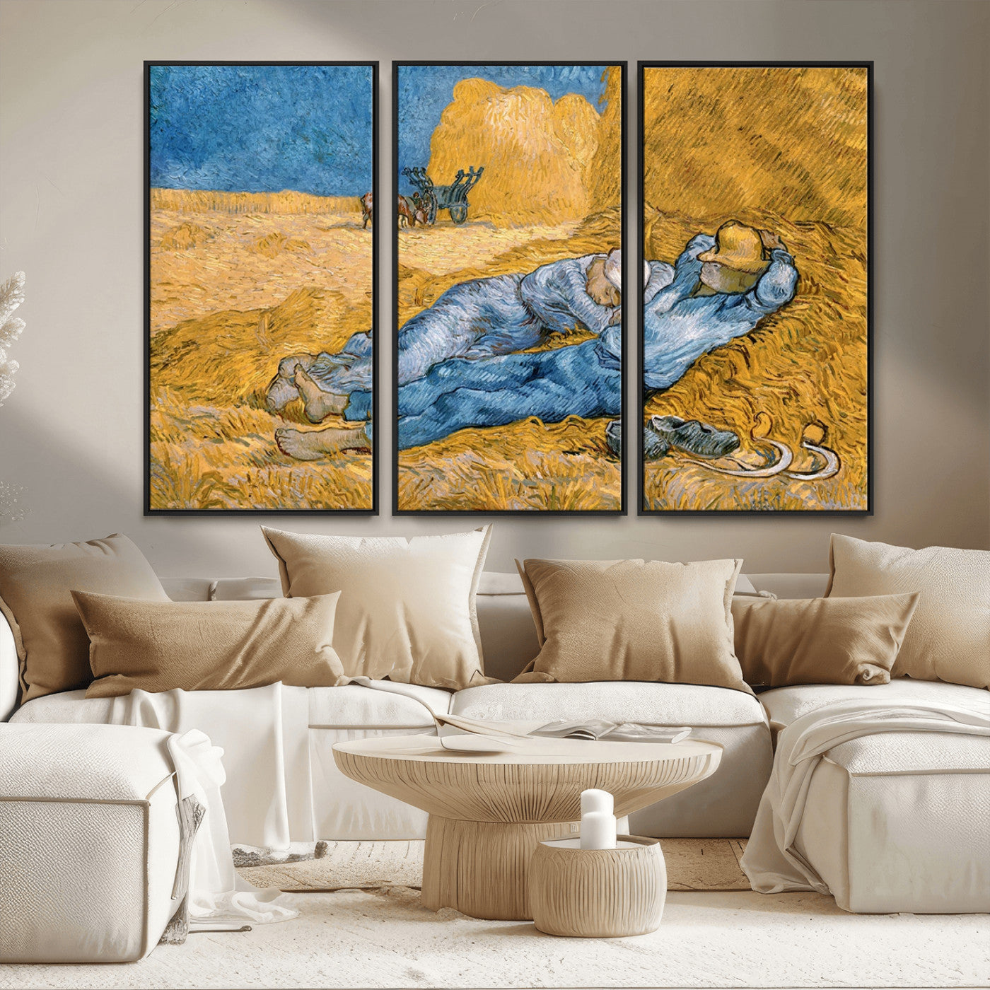85933-MGV-FC-48X32-3P_Black-Master Artist Vincent Van Gogh Nature Wilderness Illustrs Fine Art Canvas, Van Gogh Nature