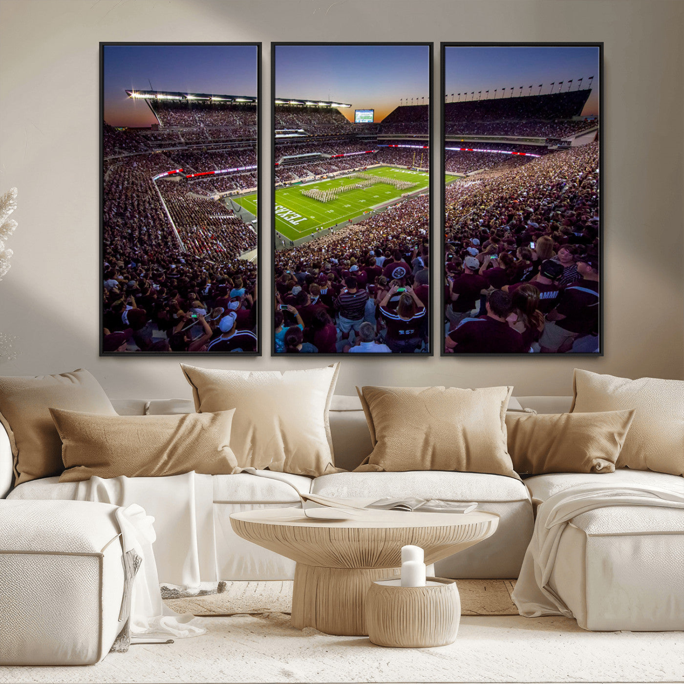 -Texas A&M University Aggies Football Team Print - College Station Kyle Field Stadium Wall Art Canvas