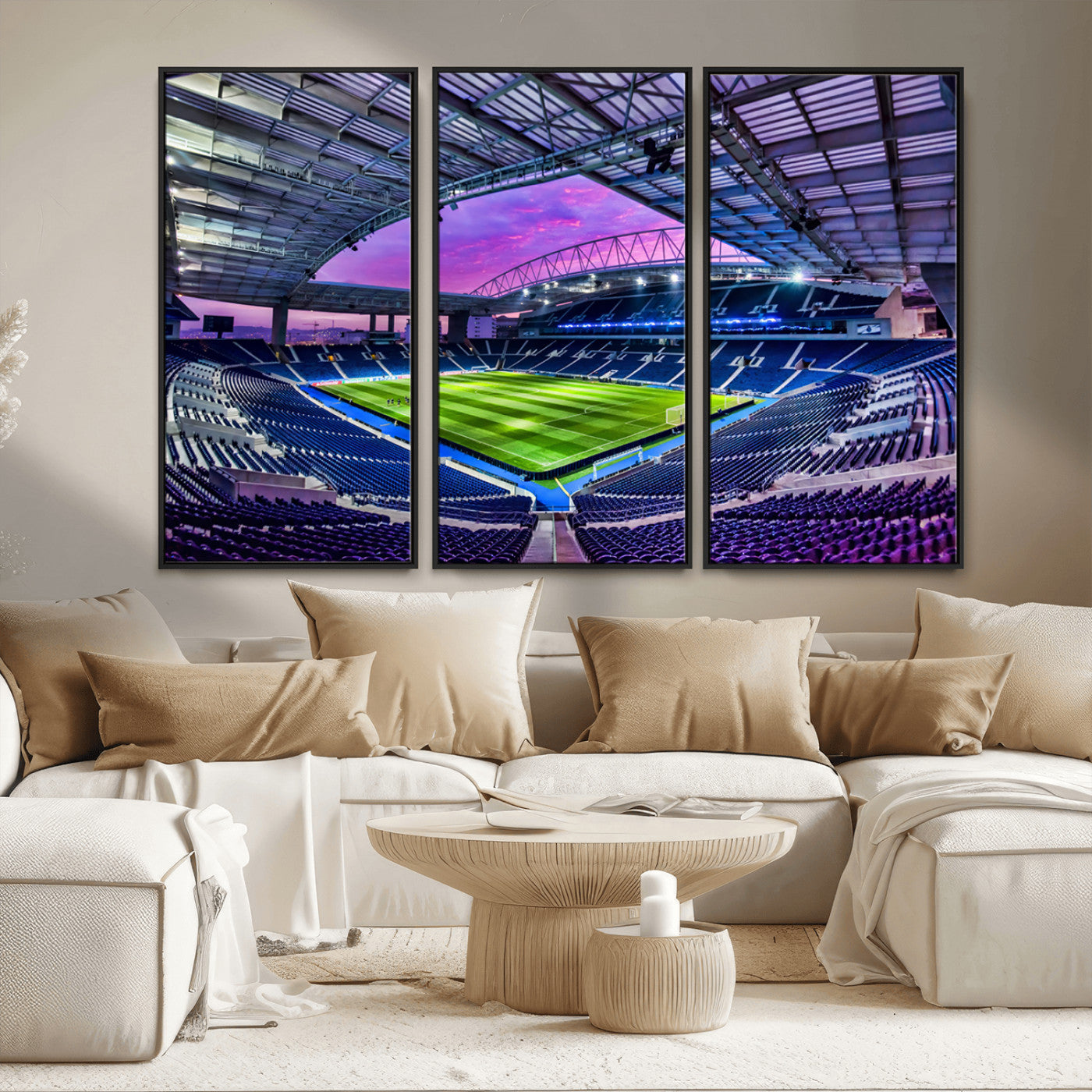 10851-MGV-FC-48X32-3P_Black-FC Porto Soccer Team Print Canvas- Dragon Stadium Wall Art Canvas Print