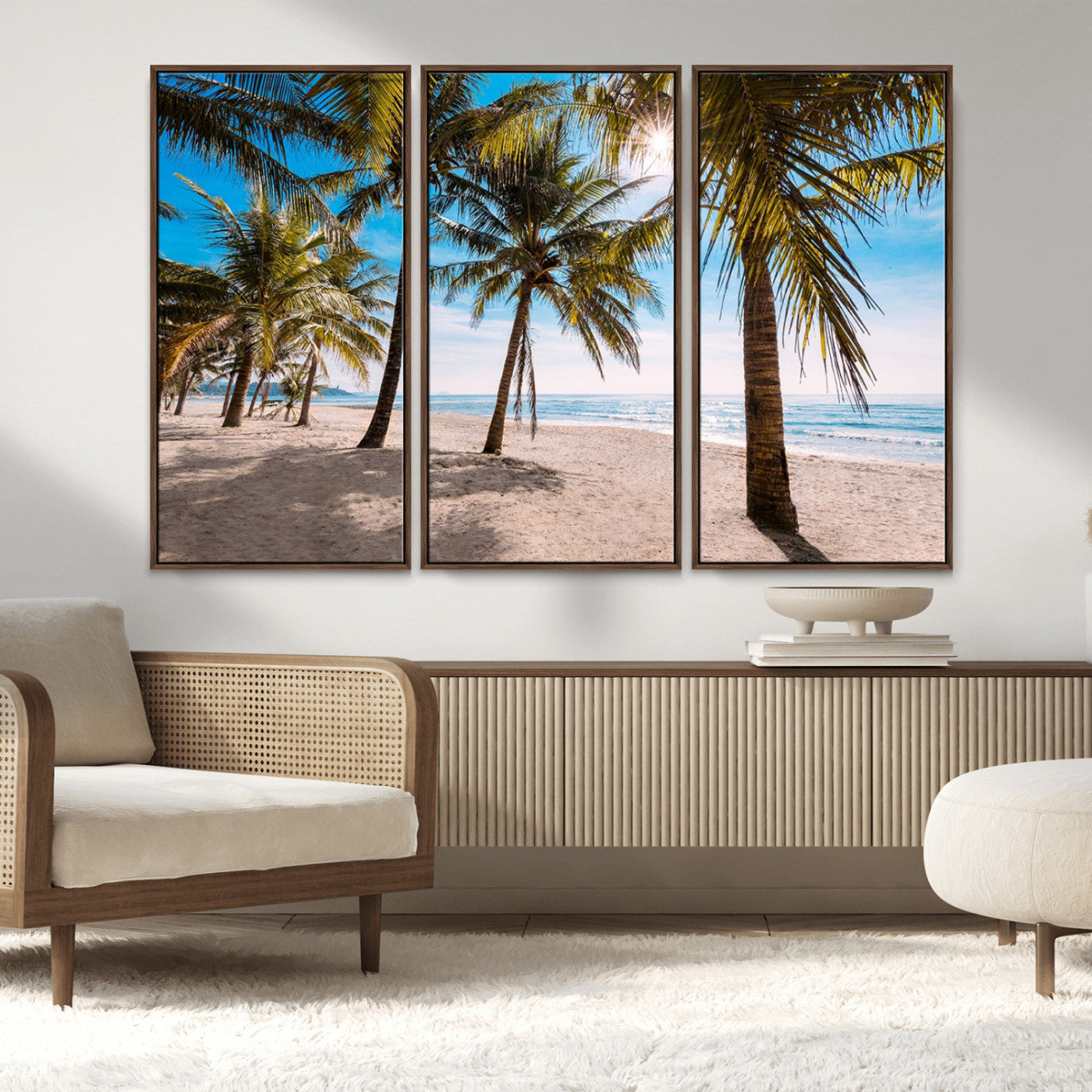 -Palm Beach Tropical Island Wall Art Canvas Print