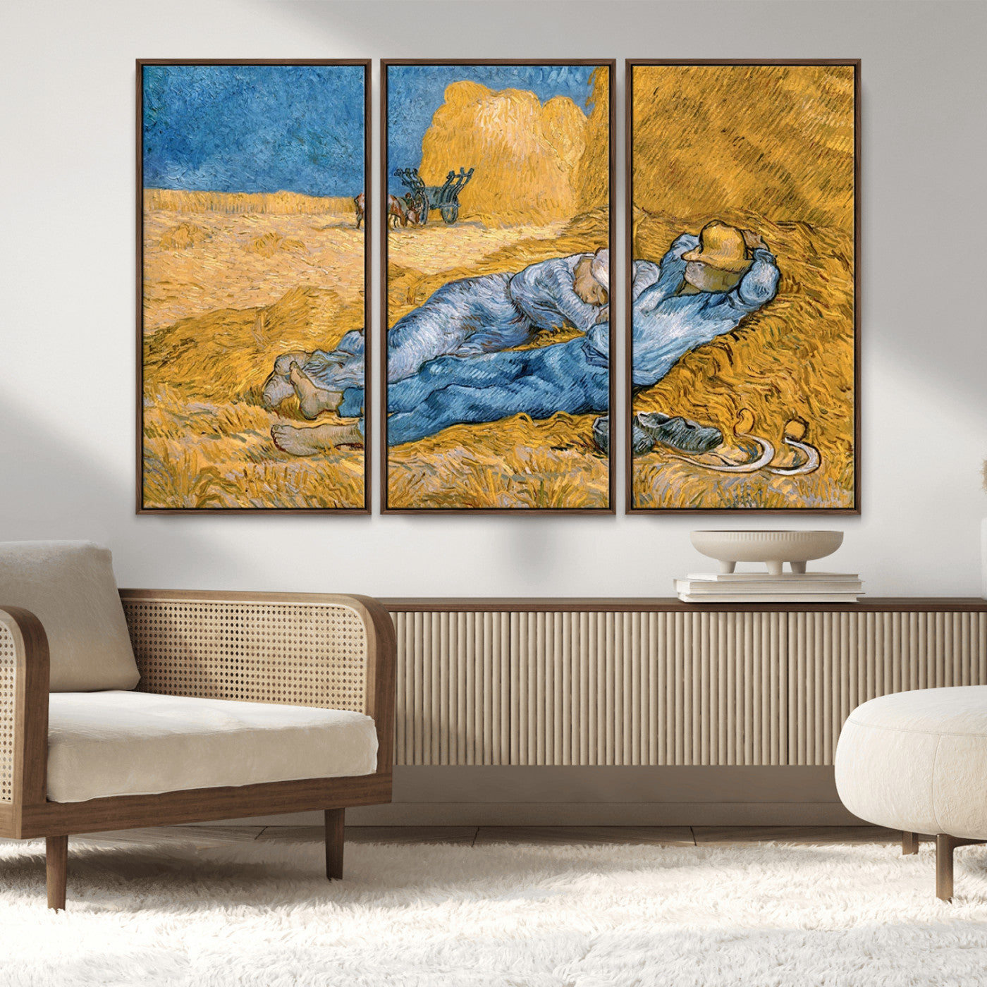 85933-MGV-FC-48X32-3P_Walnut-Master Artist Vincent Van Gogh Nature Wilderness Illustrs Fine Art Canvas, Van Gogh Nature