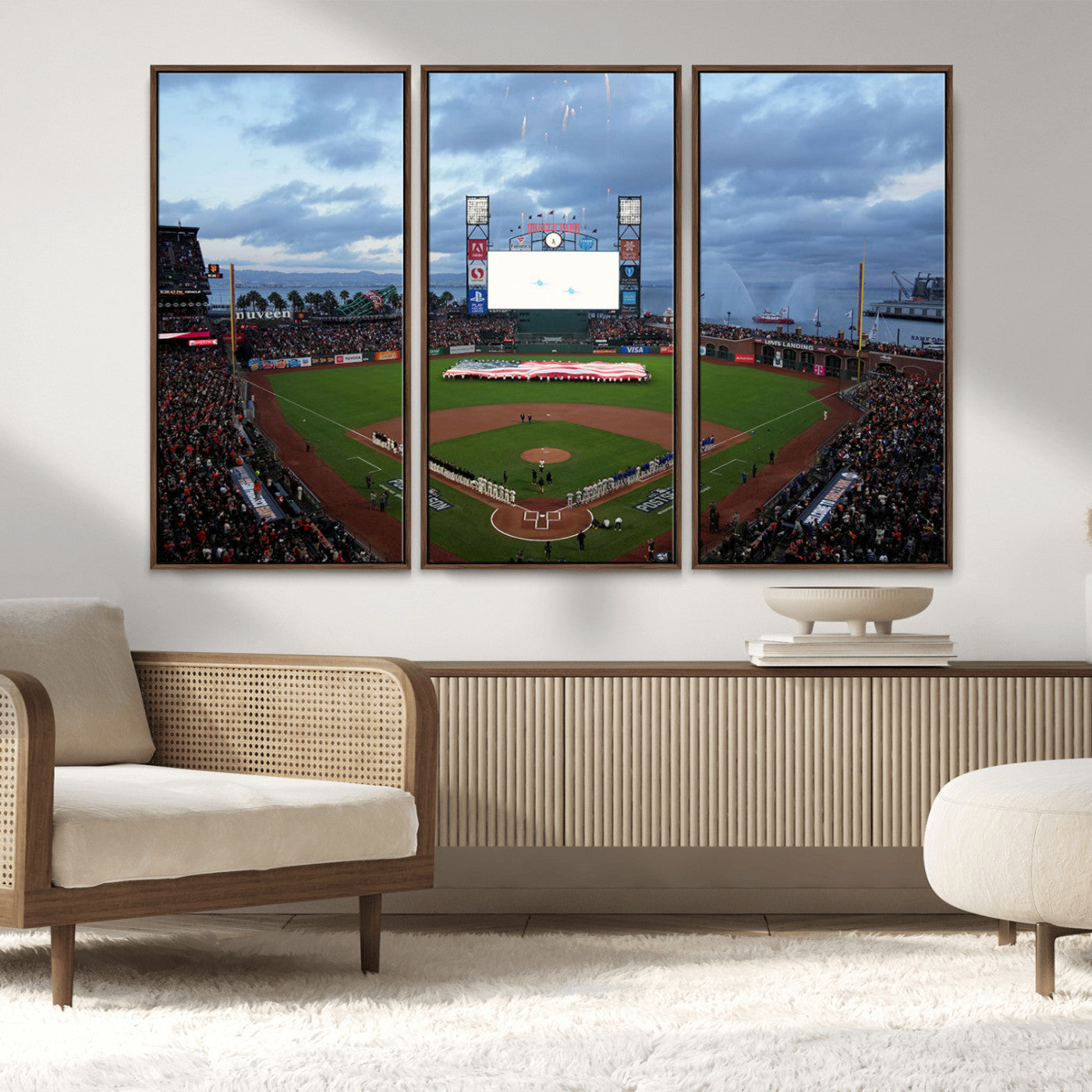 44631-MGV-CV-36X24-Oracle Park San Francisco Giants Wall Art | Oracle Park Stadium Canvas Print| Large Framed Baseball