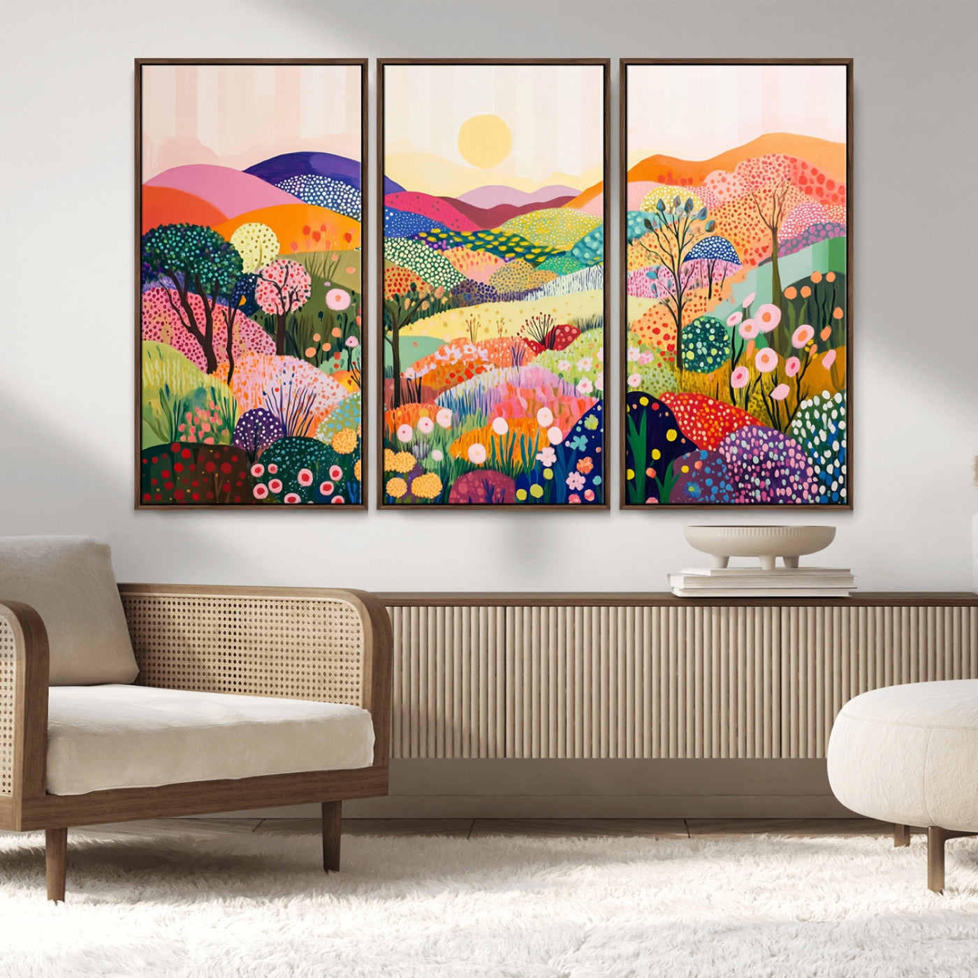 63198-MGV-CV-36X24-Yayoi Kusama 1986 Wall Art Print – Yayoi Kusama Wabi Sabi Japanese Wall Art Print - Vibrant Abstract