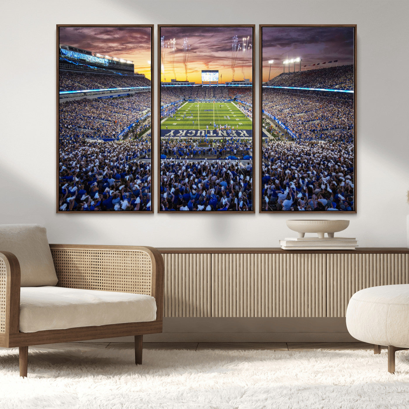 78524-MGV-CV-36X24-Kroger Field Wall Art Print - Kentucky Stadium Wall Art Print - Sunset Football Stadium Wall Decor -