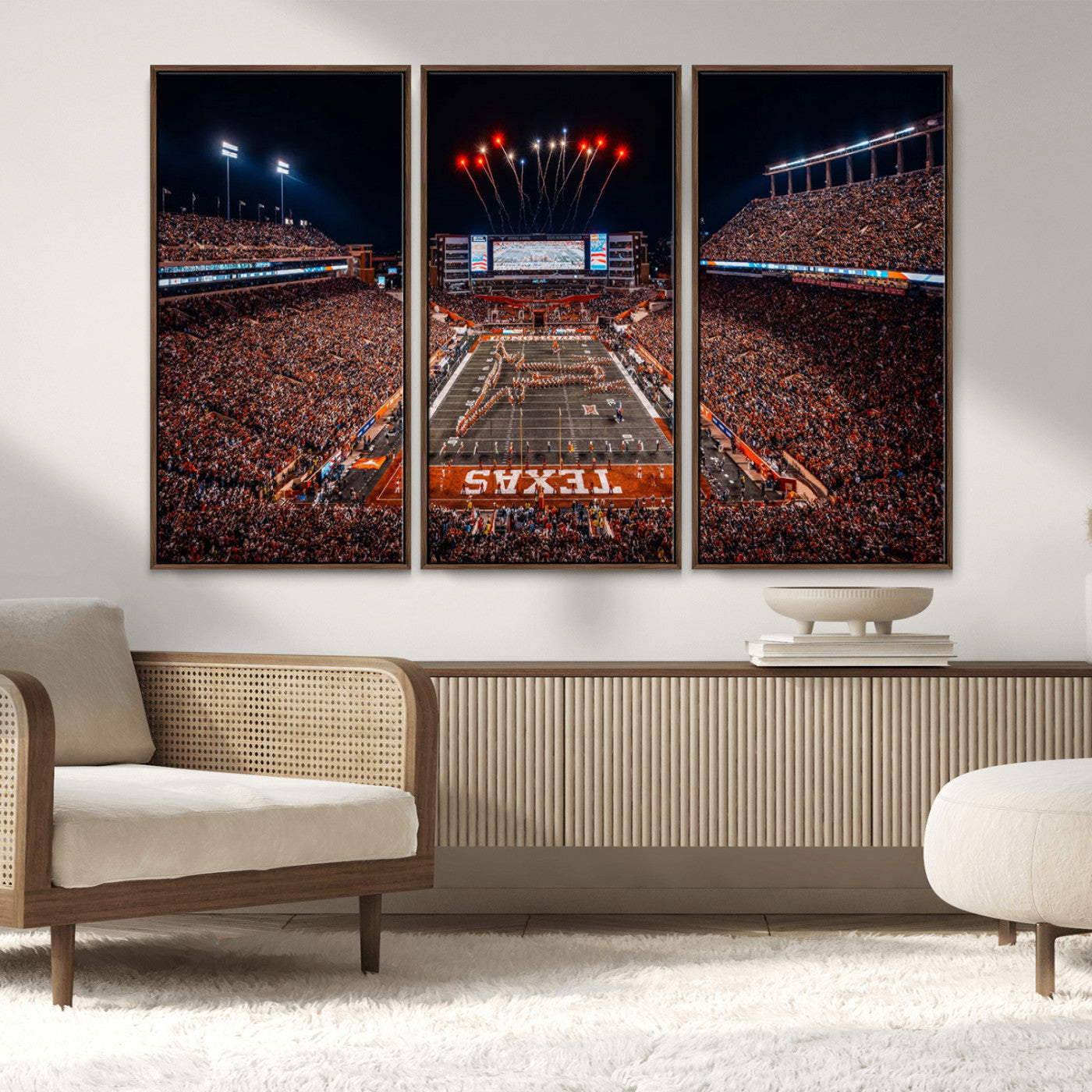 58778-MGV-FC-48X32-3P_Walnut-Texas Memorial Stadium Wall Art Canvas Print