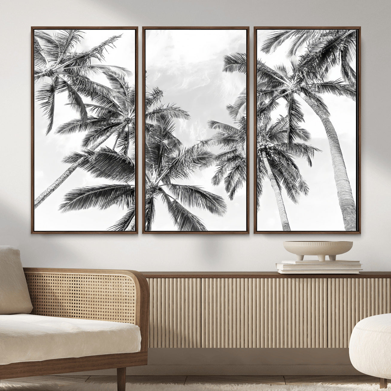 62113786-MGV-CV-36X24 - Palm Trees Wall Art – Tropical Breeze Canvas Print, Vacation Island Silhouette, Coastal Calm and Summer Paradise for Living Room or Beach House Decor