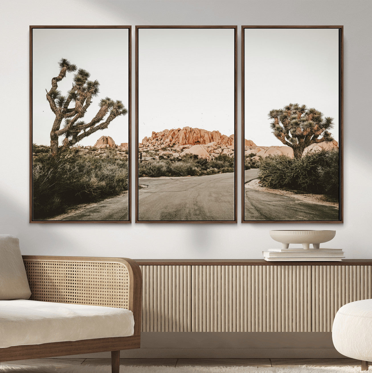 97248544-MGV-CV-36X24 - Joshua Tree Desert Wall Art Canvas Print, Minimal Southwestern Landscape Nature Wall Decor for Modern and Boho Interiors