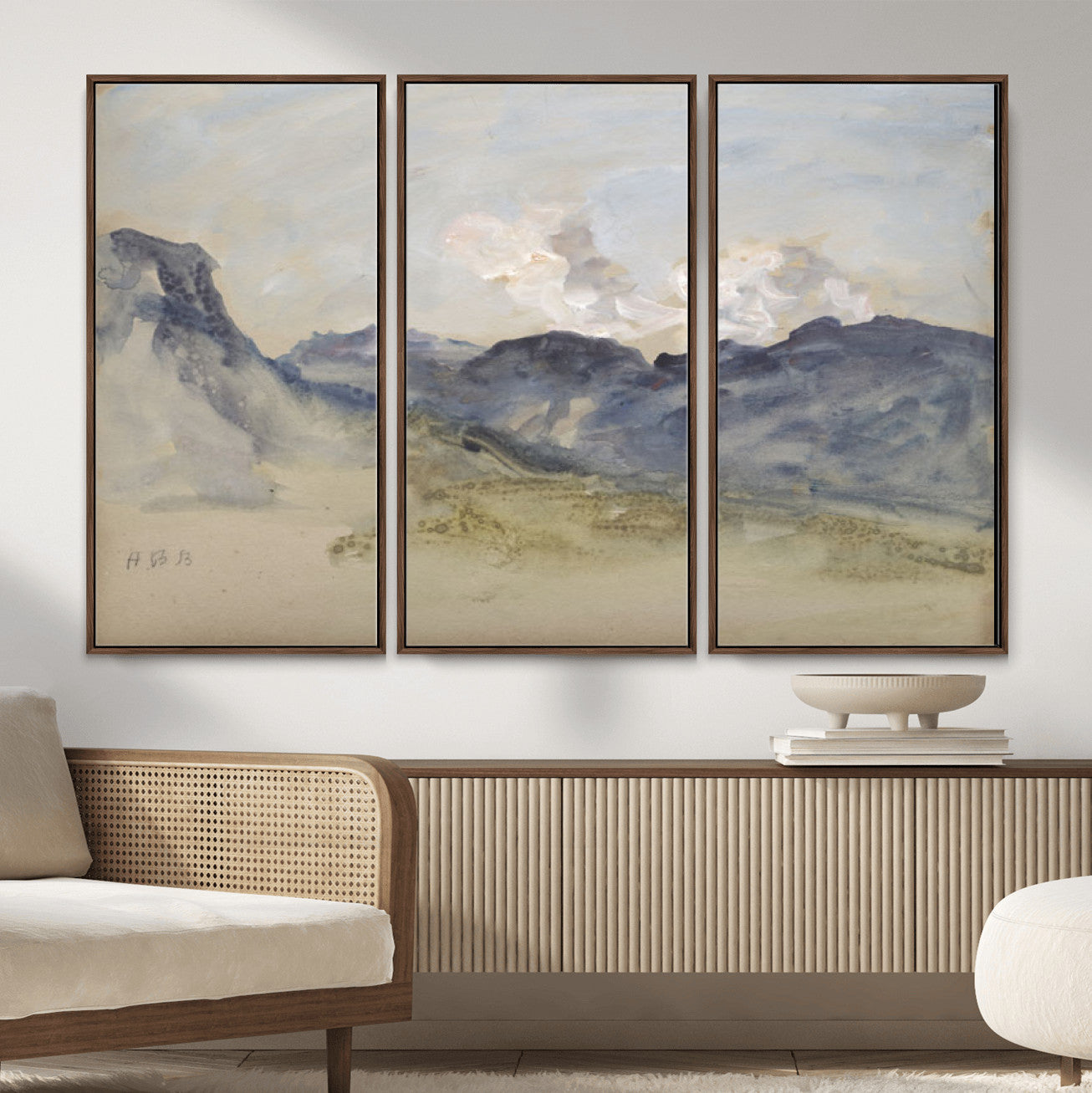 14644686-MGV-CV-36X24 - Alps Hercules Brabazon Brabazon Abstract Wall Art Canvas Print for Modern Home Decor