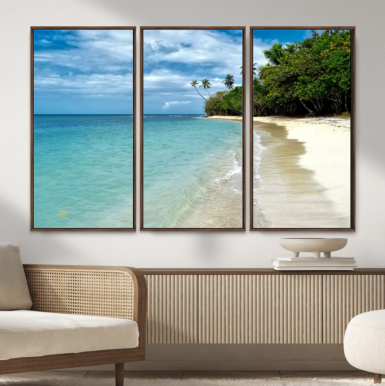 50626792-MGV-CV-36X24 - Puerto Rico Beach Paradise Wall Art – Tropical Coastal Print