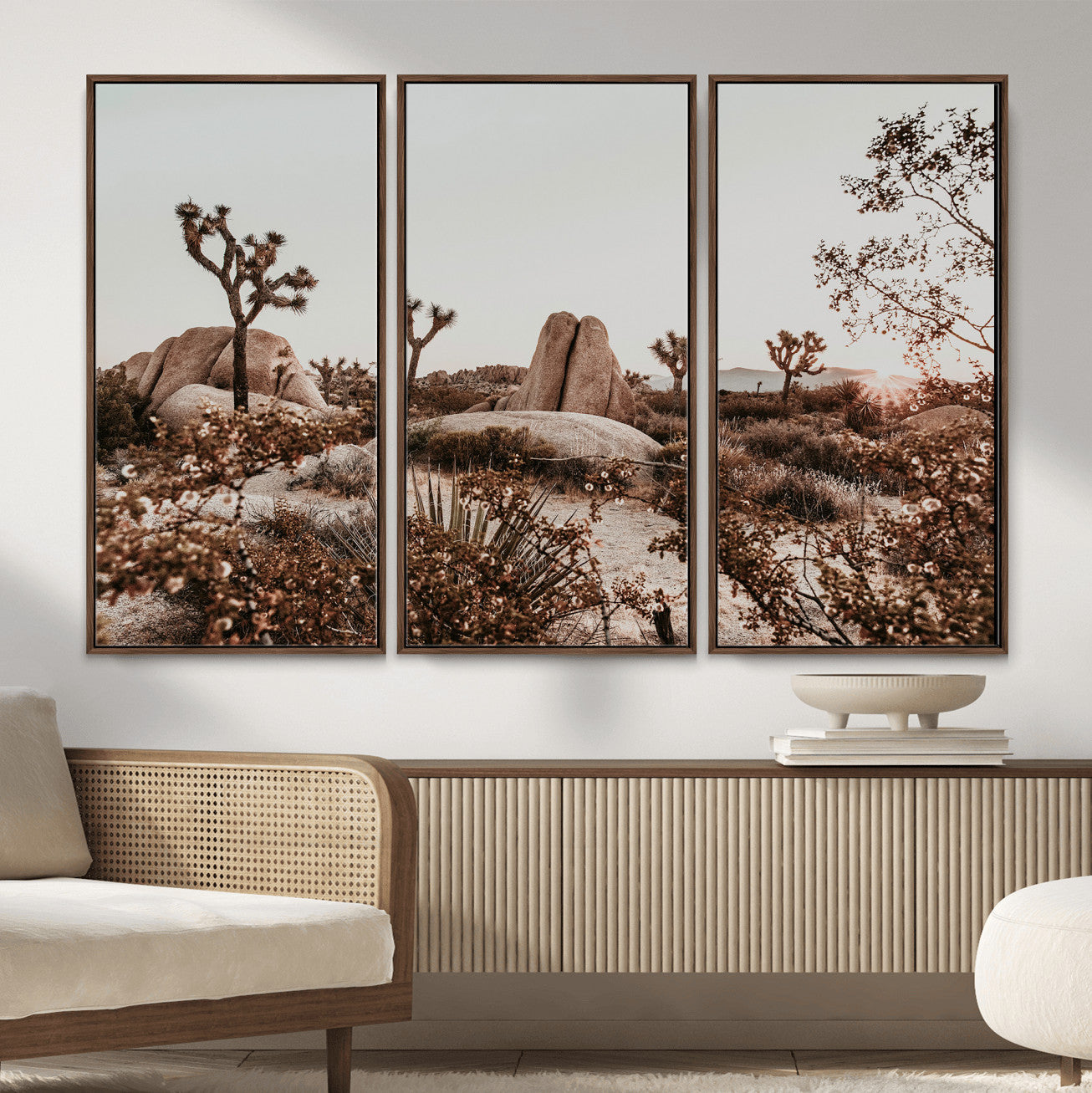 75778944-MGV-CV-36X24 - Joshua Tree Desert Canvas Wall Art Print - Desert Landscape Photography, Boho Southwest Wall Decor, Nature Canvas - Ready to Hang