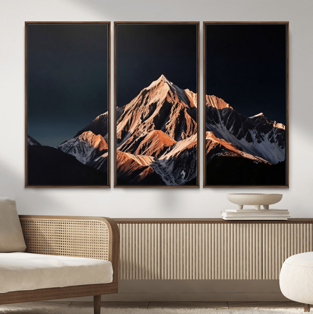 10196184-MGV-CV-36X24 - Snow Mountain Wall Art Canvas Print for Living Room Decor