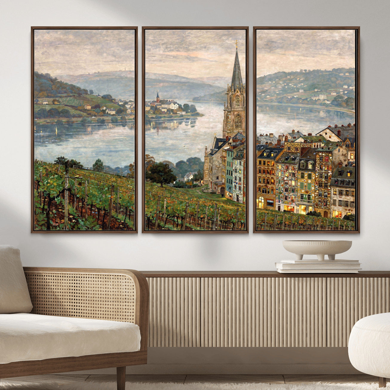 62626662-MGV-CV-36X24 - Mosel City Mosel River by Nicolai Astudin Wall Art Canvas Print