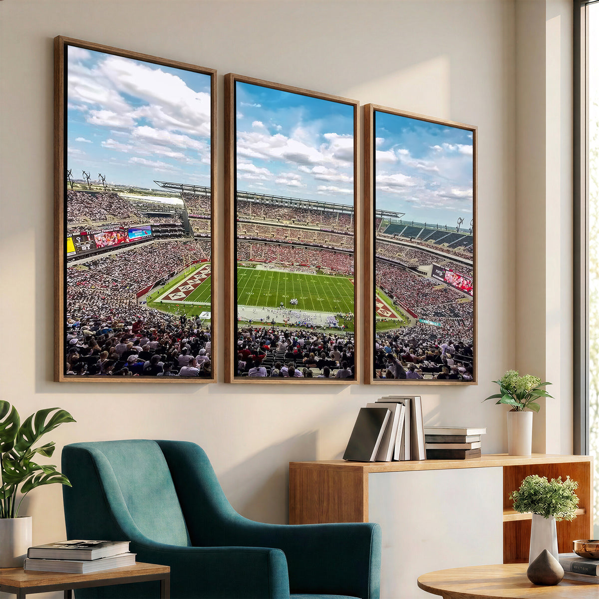 29243-PAN-FL-20X10 - The Temple University Owls Athletics Team Print - Philadelphia Lincoln Financial Field Stadium Wall