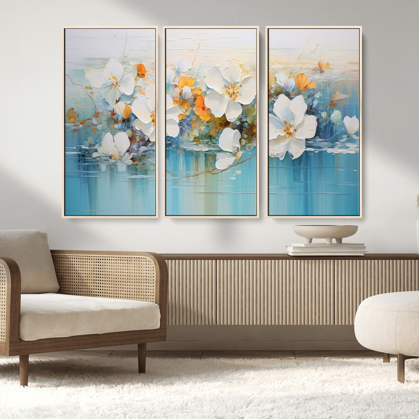 MGV-FC-48X32-3P - Abstract Flower Wall Art Canvas Print