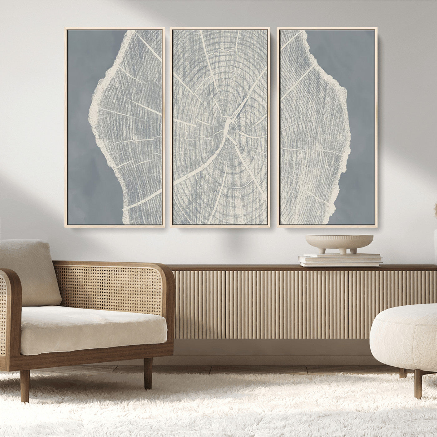 25547-MGV-CV-36X24-Abstract Tree Ring Wall Art Canvas Print – Nature-Inspired, Ready to Hang, Modern Home Decor