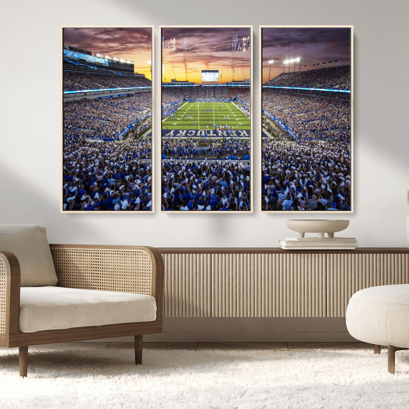 78524-MGV-CV-36X24-Kroger Field Wall Art Print - Kentucky Stadium Wall Art Print - Sunset Football Stadium Wall Decor -