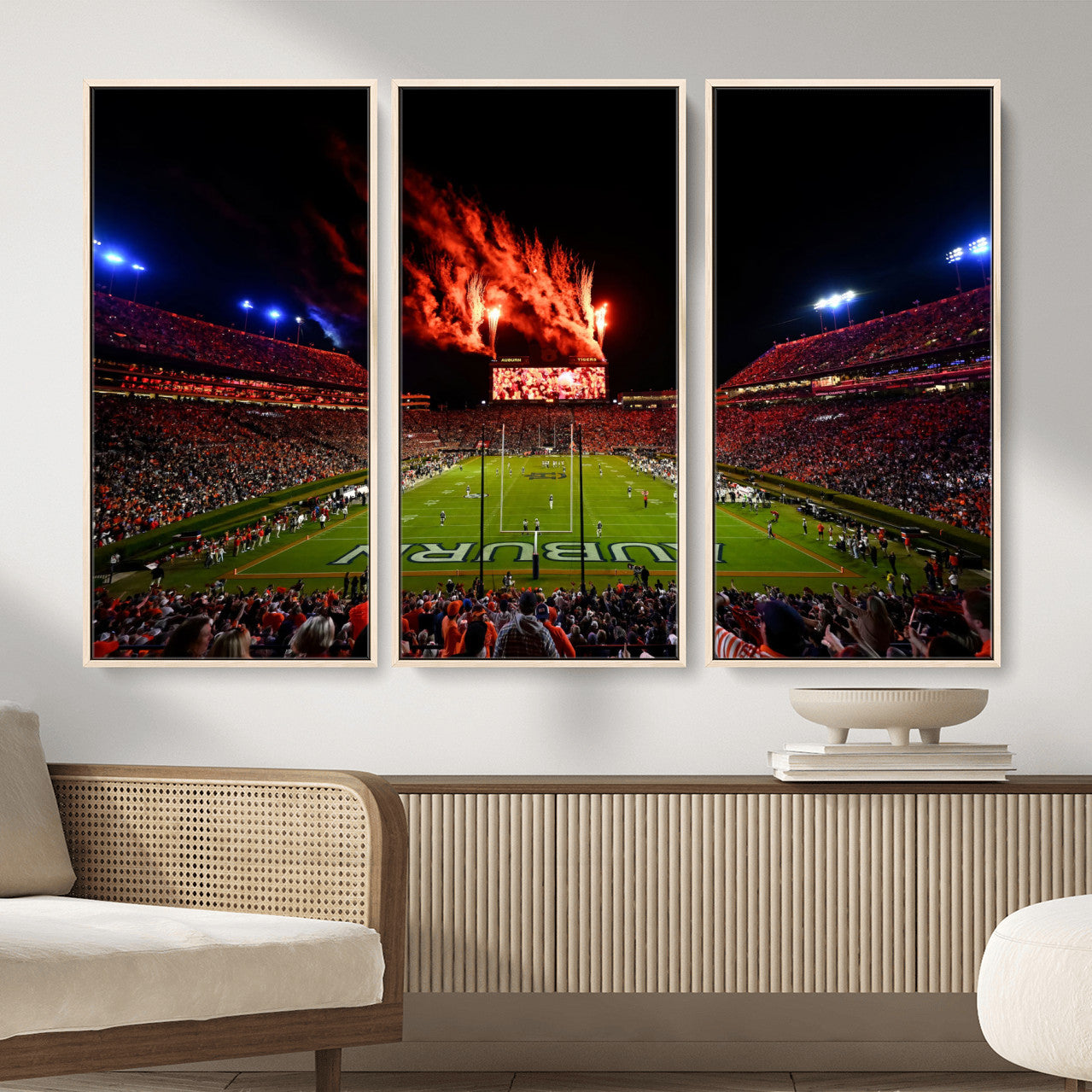 59046876-MGV-FC-48X32-3P_Natural-Jordan-Hare Stadium Wall Art Canvas Print, Football Stadium Aerial View, College Sports Art for Man Cave or Game Room (Copy)