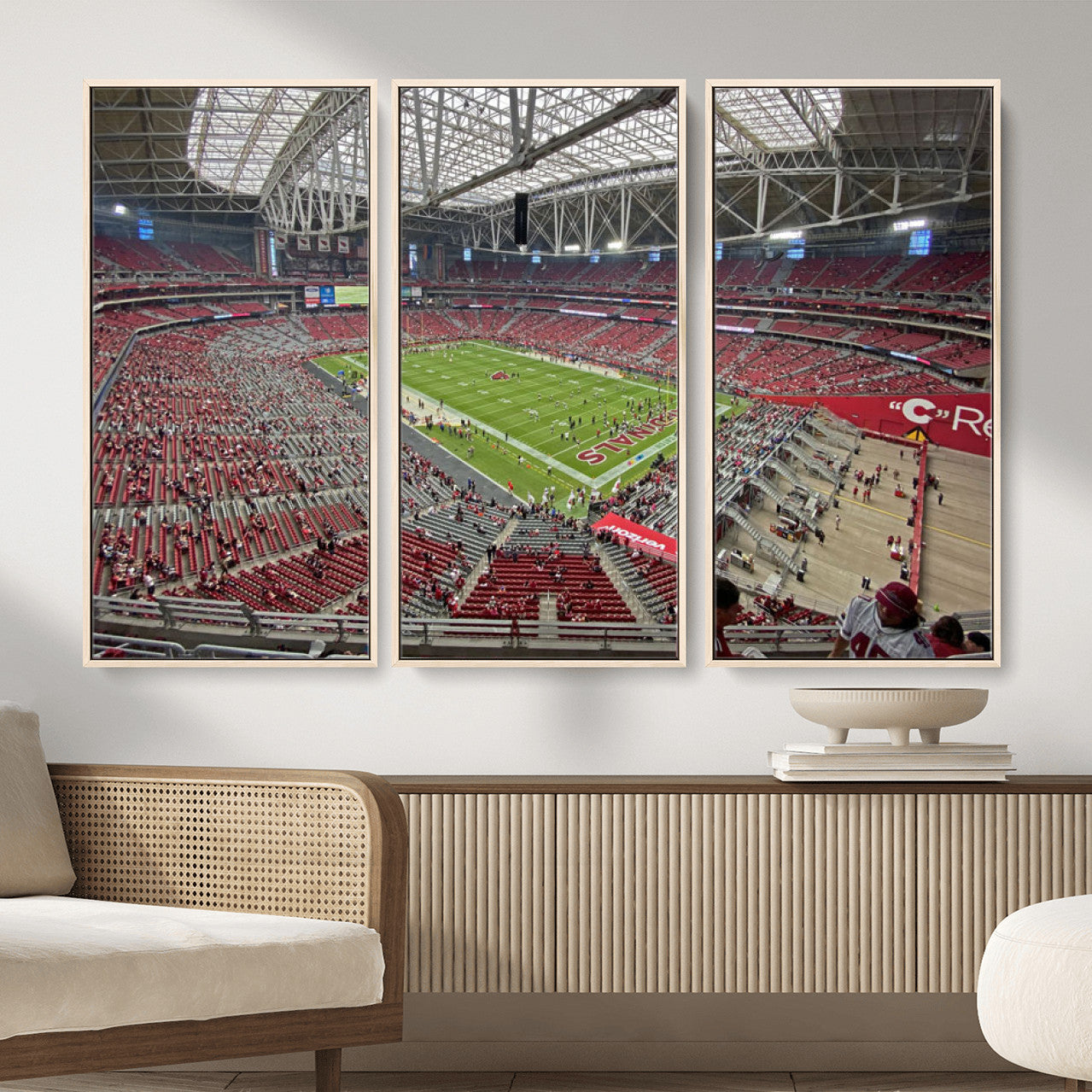 30579717-MGV-CV-36X24 - State Farm Stadium Canvas Wall Art, Arizona Cardinals Football Stadium Print, Glendale NFL Arena Panorama Artwork