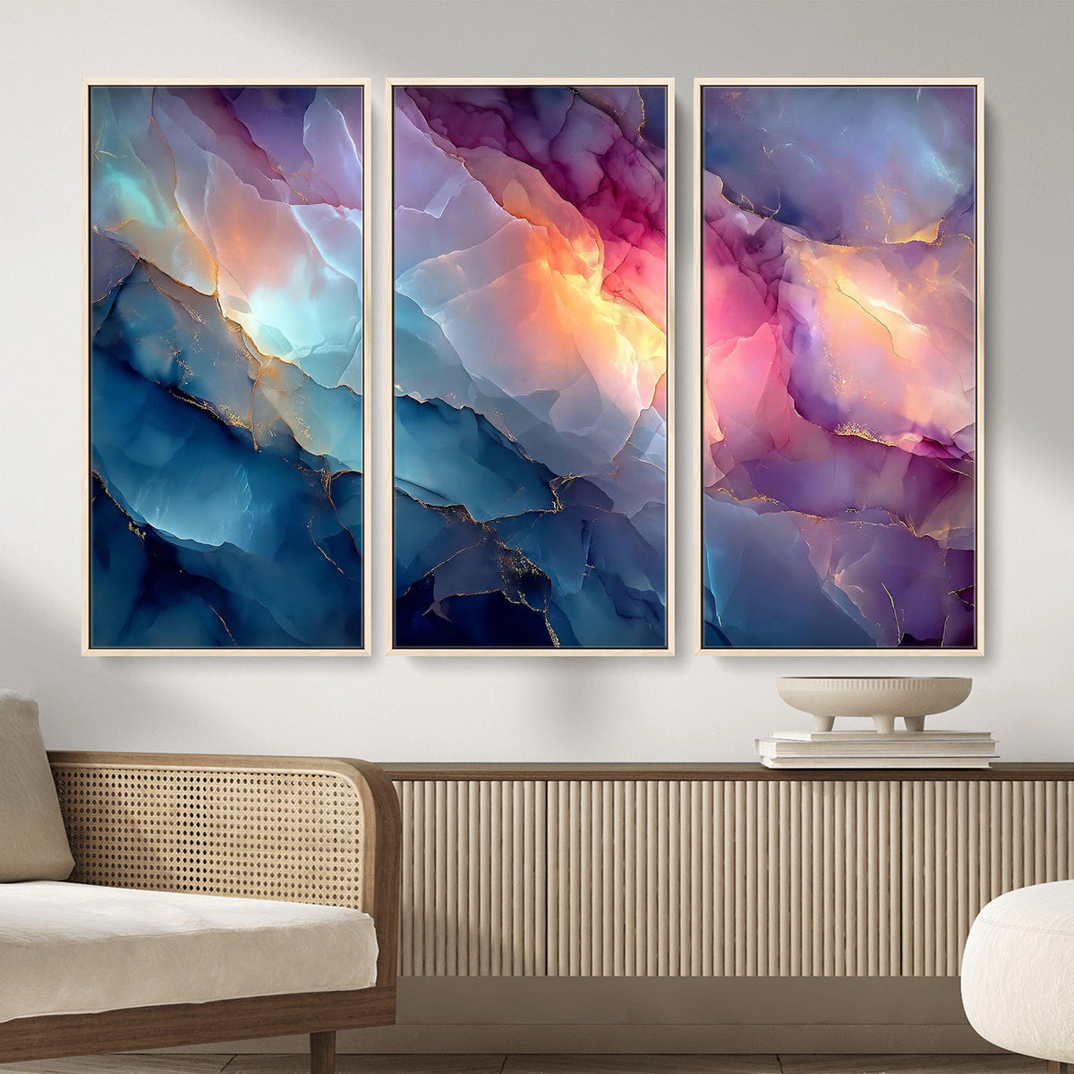 28163849-MGV-CV-36X24 - Colorful Abstract Canvas Wall Art Print, Vibrant Popup Color Art Print