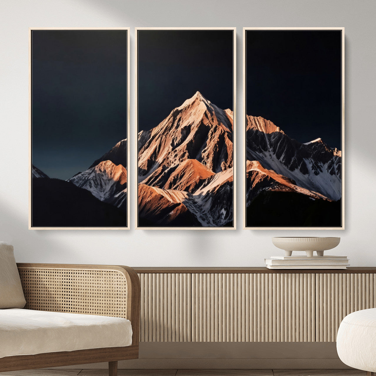 10196184-MGV-CV-36X24 - Snow Mountain Wall Art Canvas Print for Living Room Decor