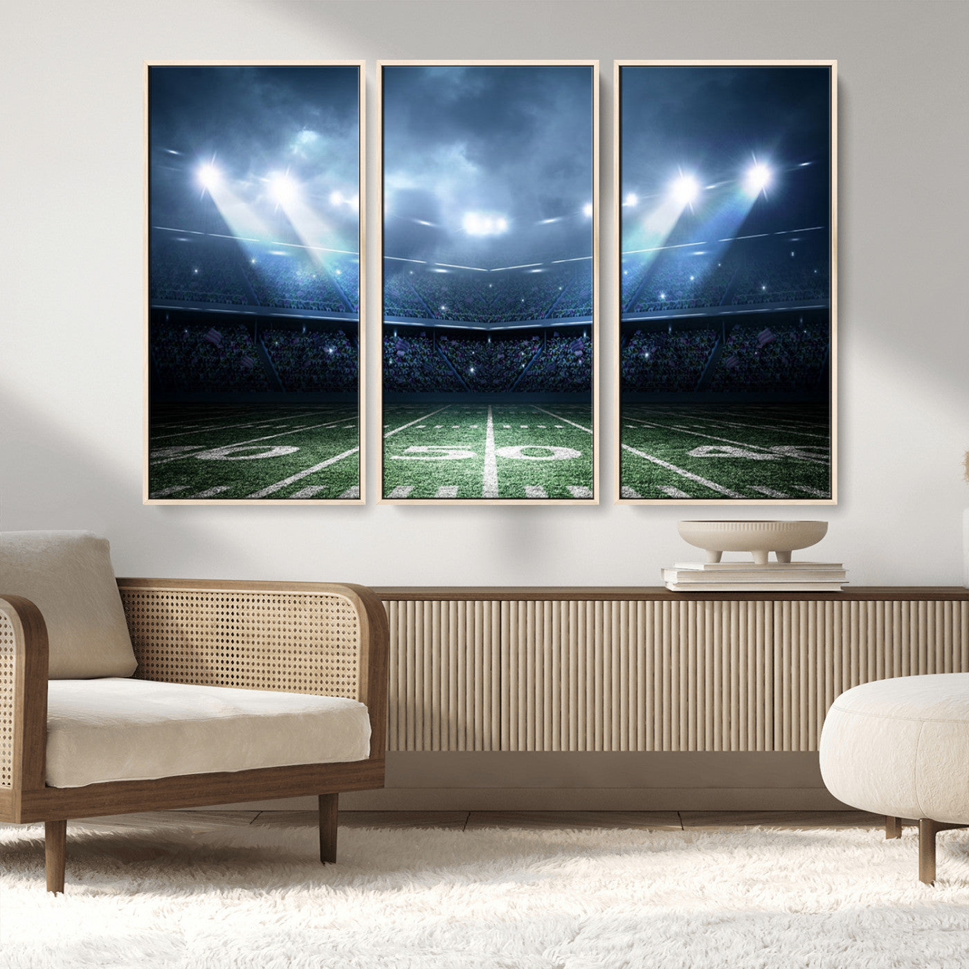 74741-MGV-CV-36X24-American Football Stadium Wall Art Canvas, American Football Stadium Canvas Print