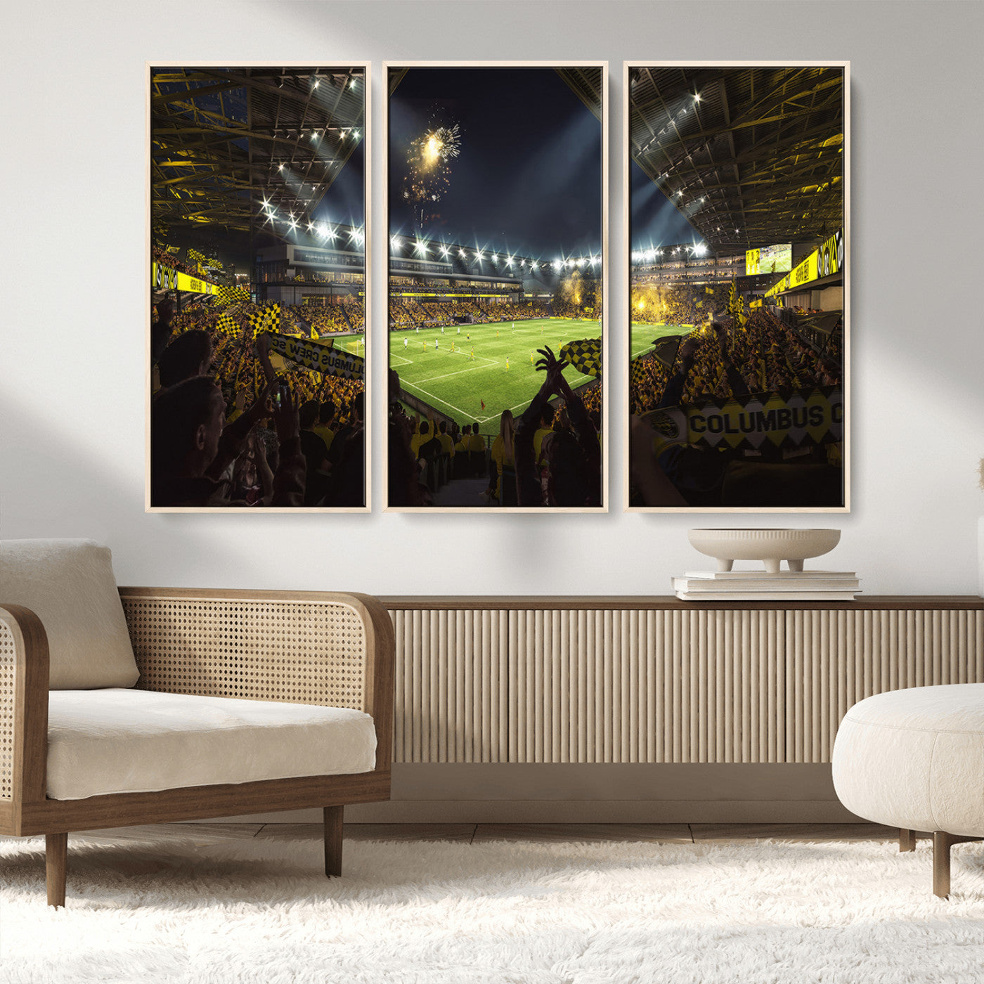 51122-MGV-FC-48X32-3P_Natural-Columbus Crew Soccer Team Print - Columbus Crew Stadium Wall Art Canvas Print
