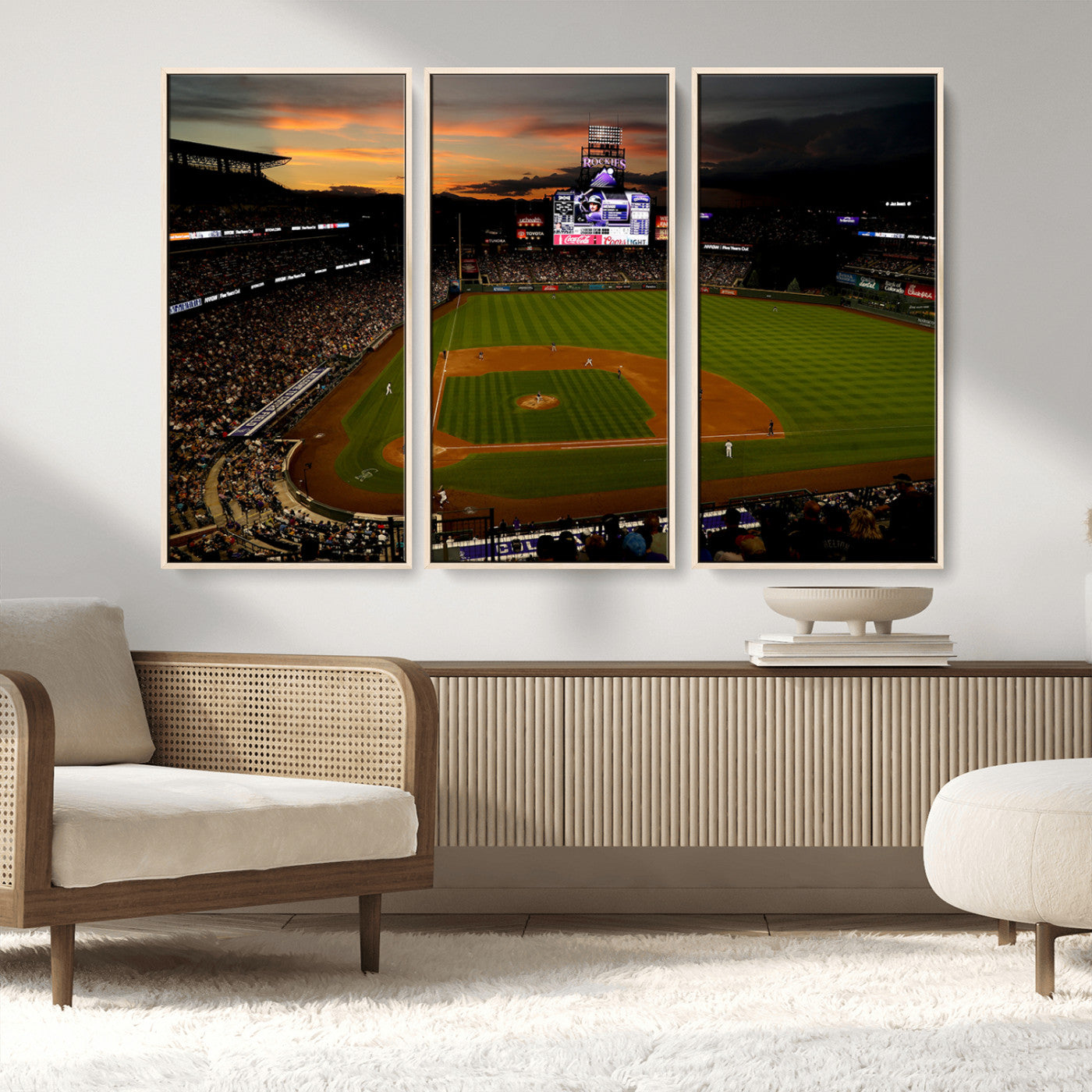 57060-MGV-FC-48X32-3P_Natural-Colorado Rockies Coors Field Wall Art Canvas Print - MLB Baseball Stadium
