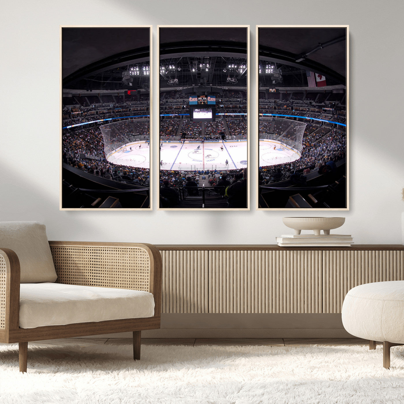 -Ball Arena Denver Colorado Avalanche Hockey Team Wall Art Canvas Print - Denver Ice Hockey Stadium