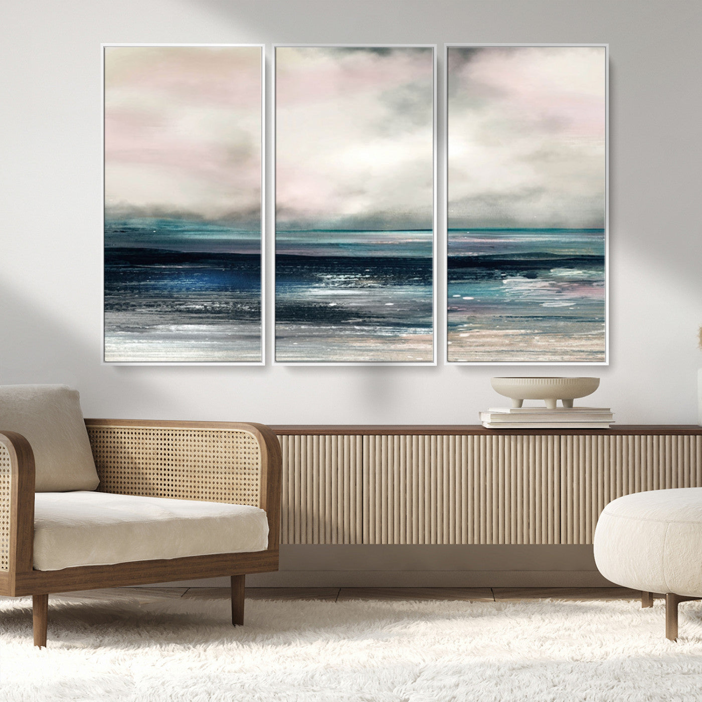 63797-MGV-FC-48X32-3P_White-Contemporary Abstract Wall Art Canvas Print