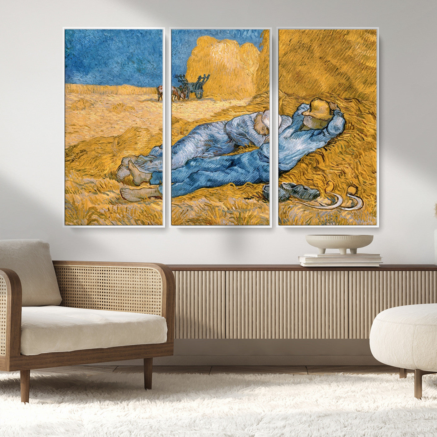 85933-MGV-FC-48X32-3P_White-Master Artist Vincent Van Gogh Nature Wilderness Illustrs Fine Art Canvas, Van Gogh Nature