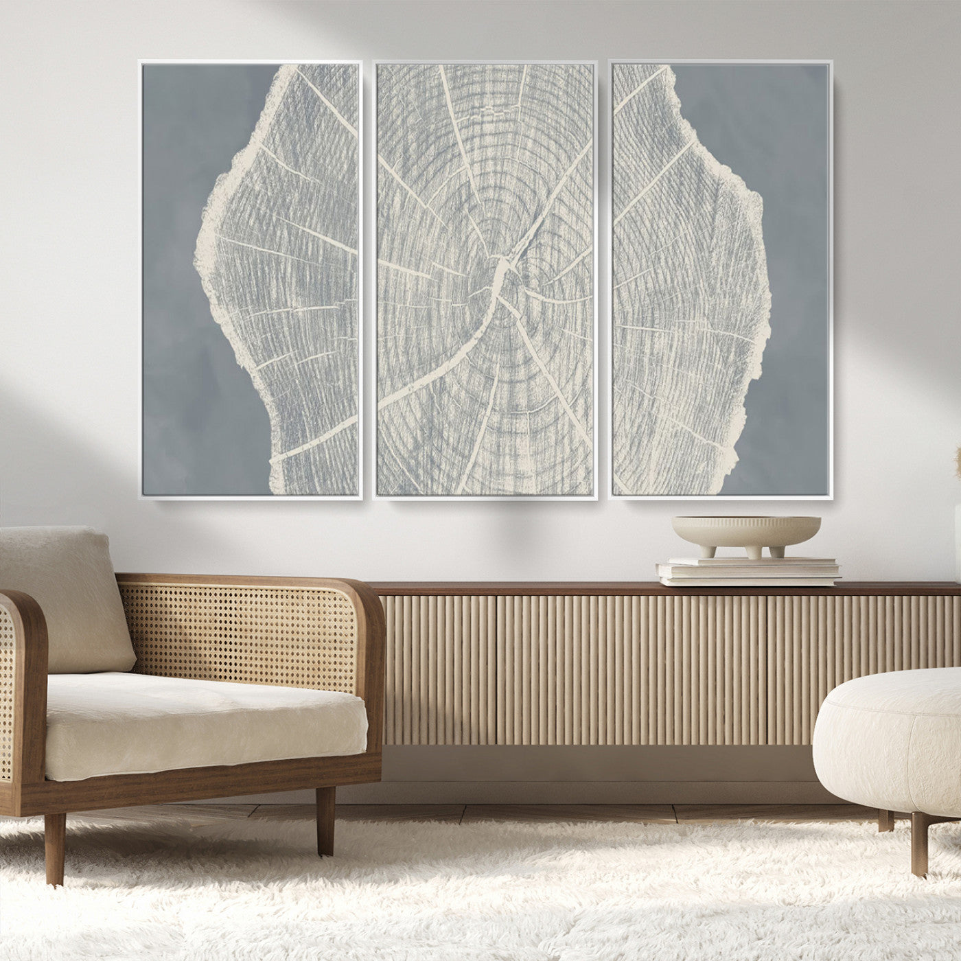 25547-MGV-CV-36X24-Abstract Tree Ring Wall Art Canvas Print – Nature-Inspired, Ready to Hang, Modern Home Decor