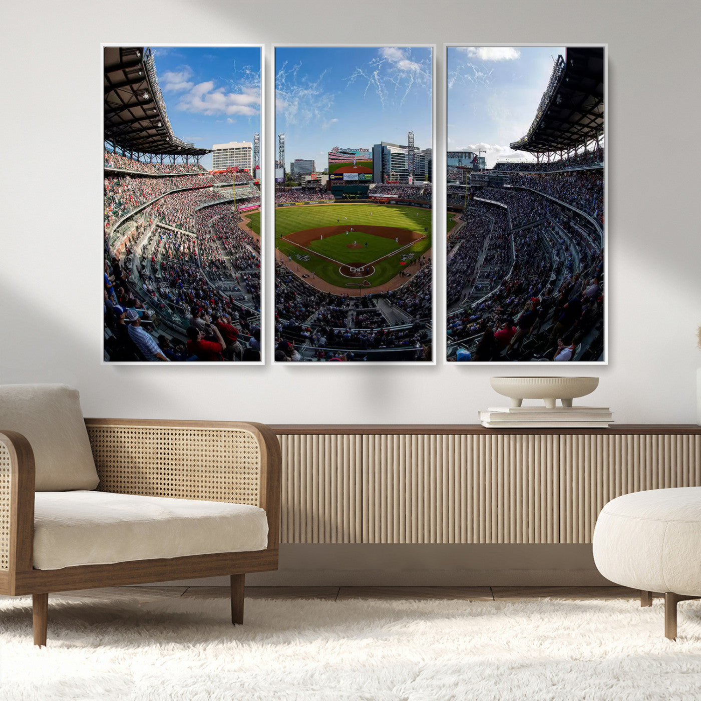 78608-MGV-FC-48X32-3P_White-Truist Park Stadium Canvas Wall Art - Atlanta Braves Game Day Exclusive Decor
