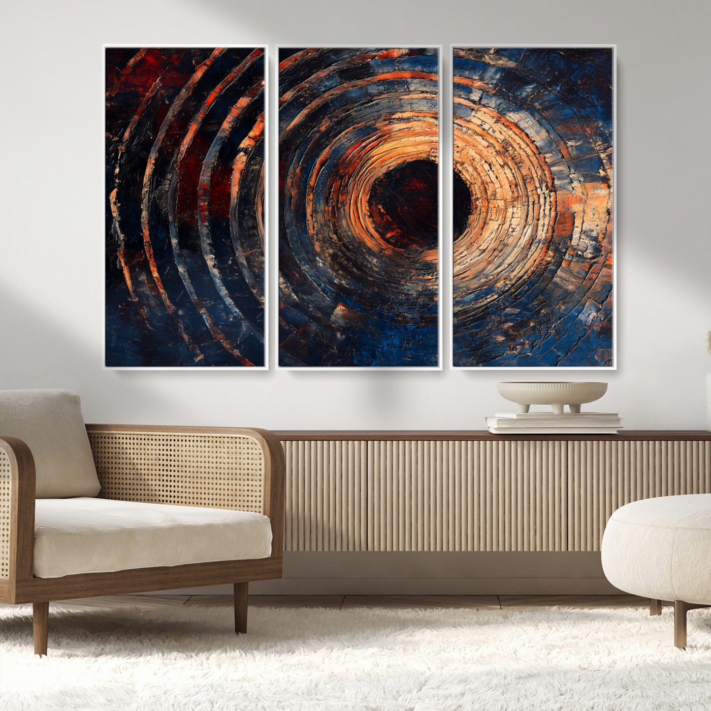 10017879-MGV-CV-36X24-Wood Tree Ring Wall Art Canvas Print – Framed Natural Wood Artwork, Rustic Tree Slice Perfect Decor for Home, Office