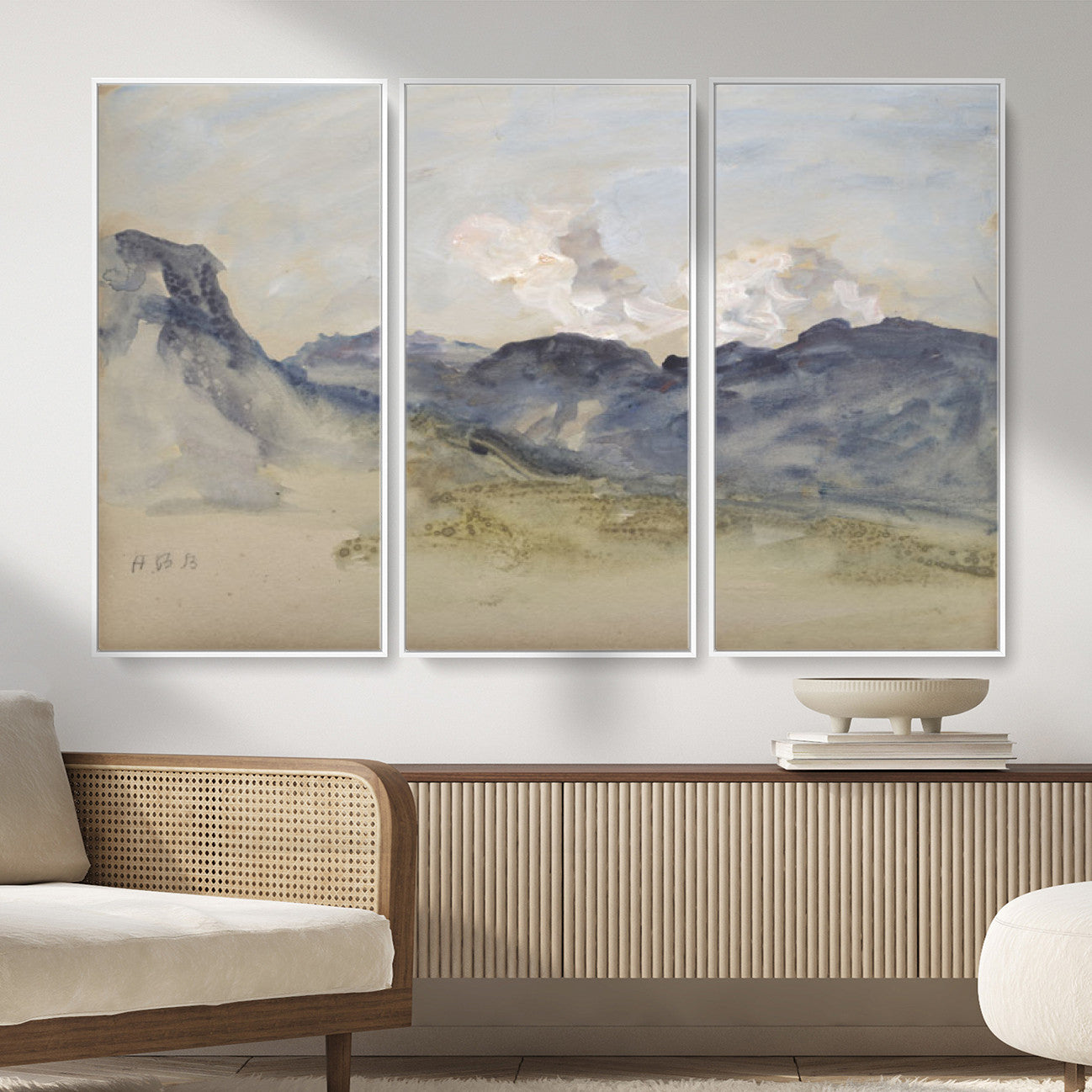 14644686-MGV-CV-36X24 - Alps Hercules Brabazon Brabazon Abstract Wall Art Canvas Print for Modern Home Decor