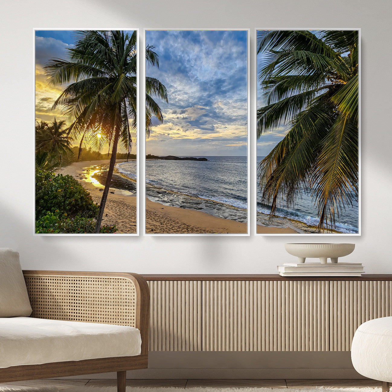 83399063-MGV-CV-36X24 - Puerto Rico Beach Paradise Wall Art – Tropical Coastal Print