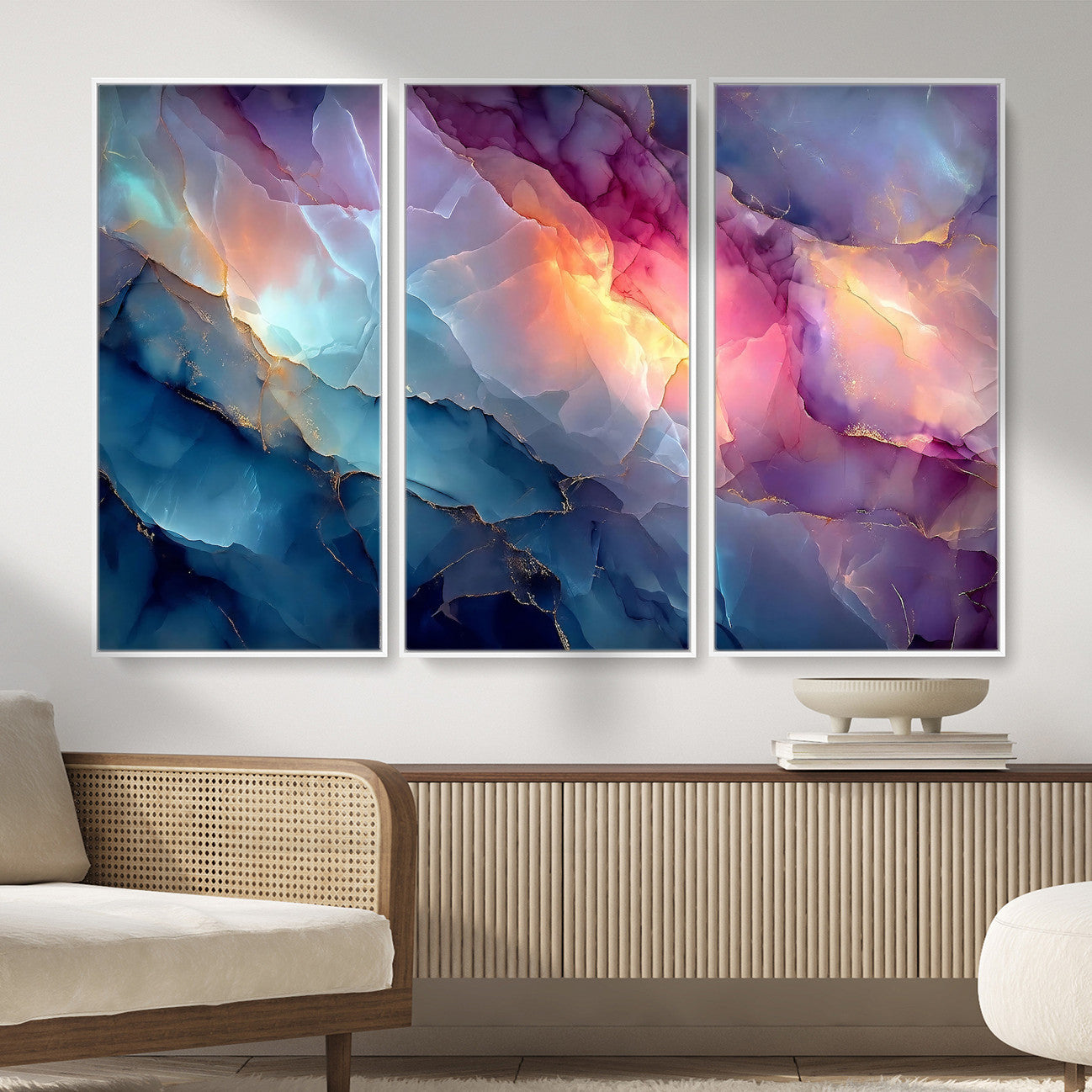 28163849-MGV-CV-36X24 - Colorful Abstract Canvas Wall Art Print, Vibrant Popup Color Art Print