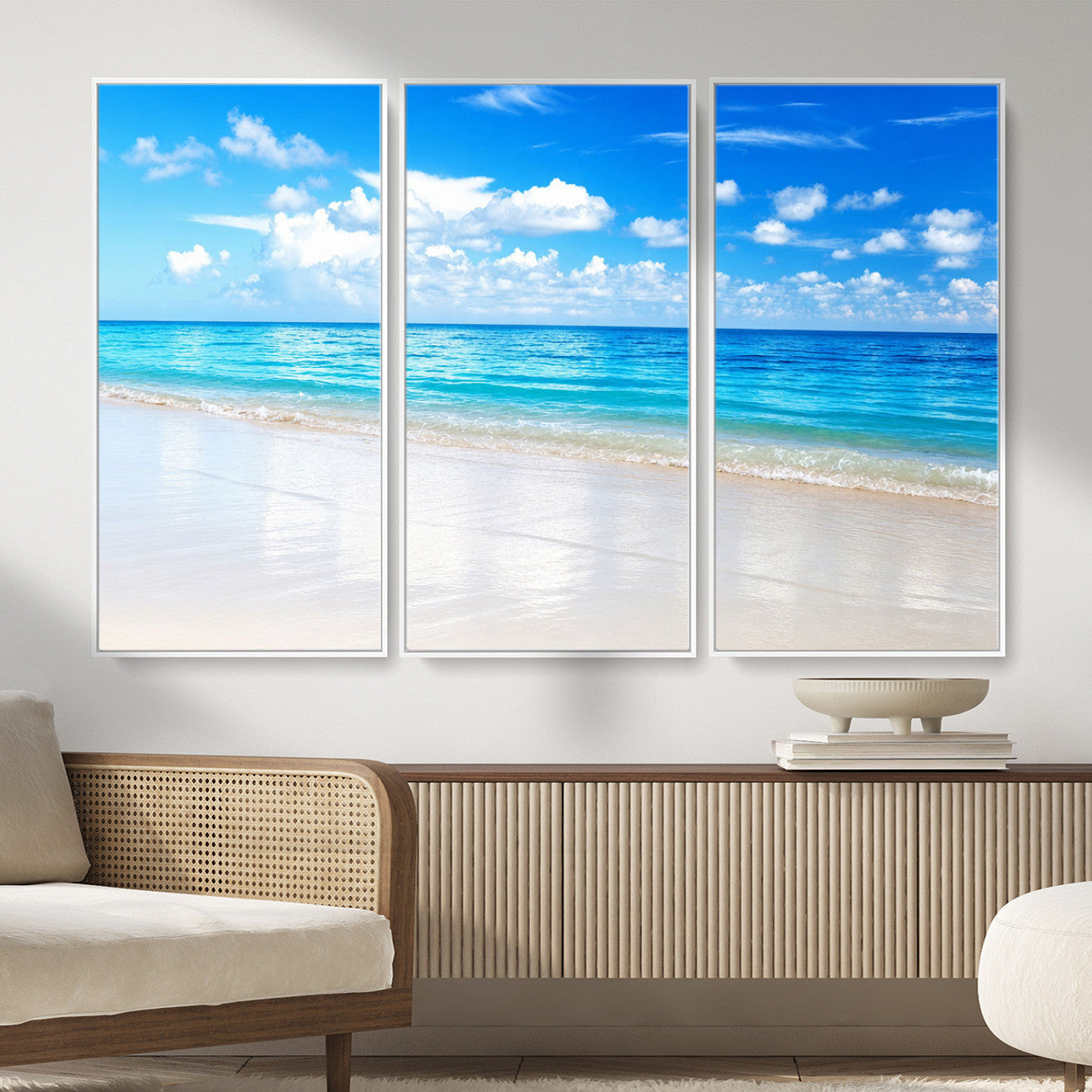 67491909-MGV-CV-36X24 - Tropical Beach Ocean Wall Art Canvas Print for Home Decor