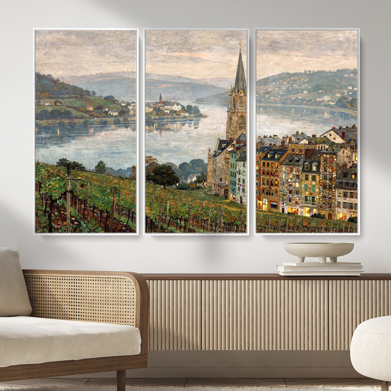 62626662-MGV-CV-36X24 - Mosel City Mosel River by Nicolai Astudin Wall Art Canvas Print