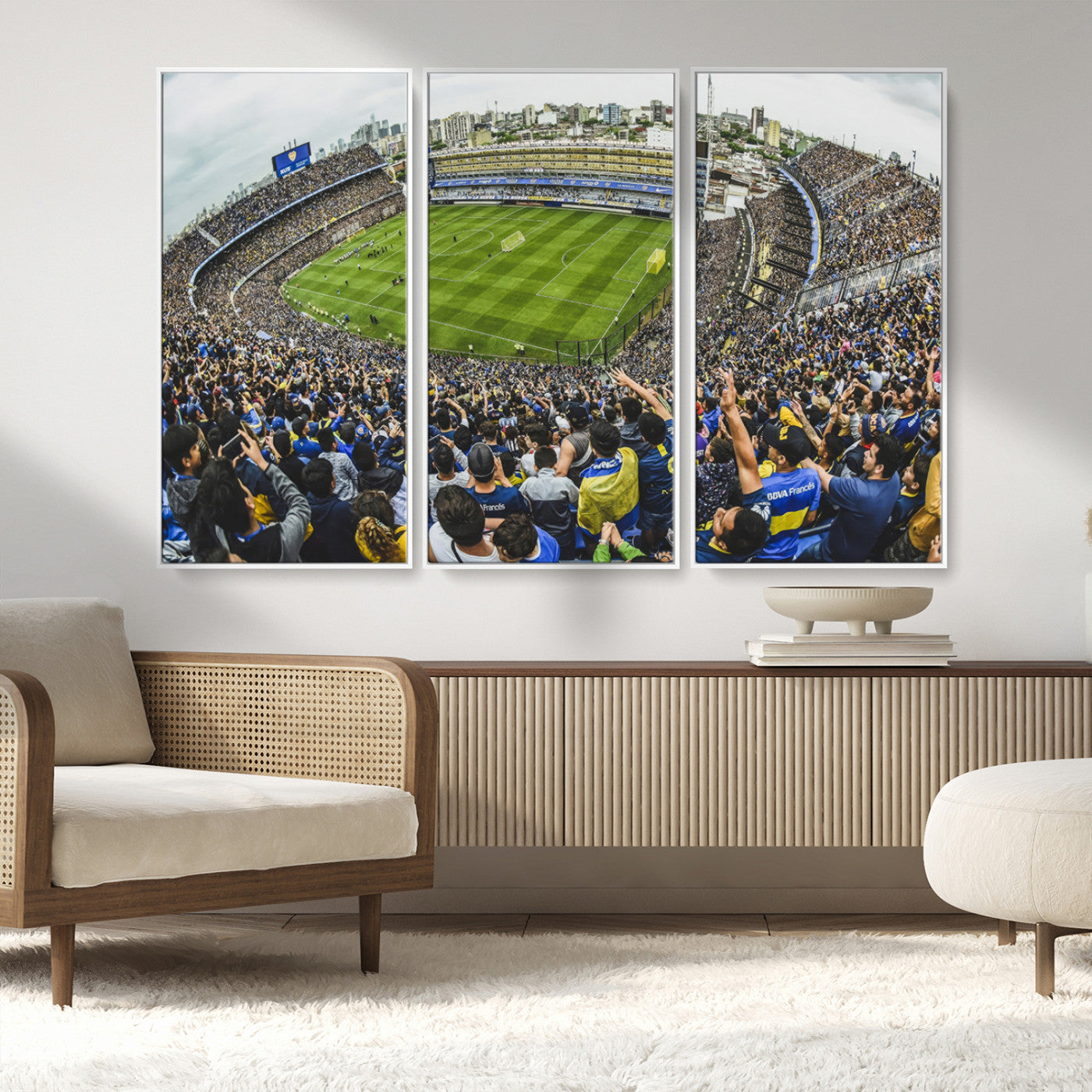 63839-MGV-CV-36X24-Boca Juniors Soccer Team Print Wall Art - Buenos Aires Bombonera Stadium Canvas Print