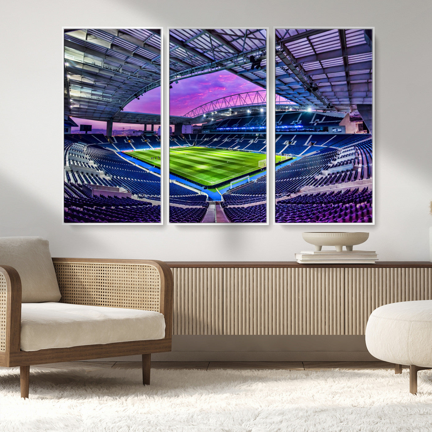 10851-MGV-FC-48X32-3P_White-FC Porto Soccer Team Print Canvas- Dragon Stadium Wall Art Canvas Print