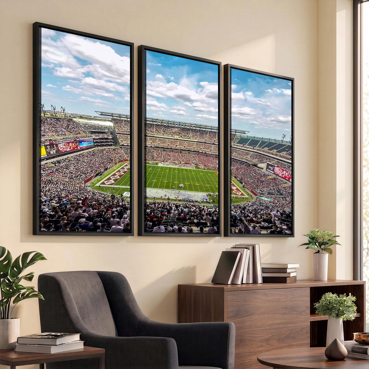 29243-PAN-FL-20X10 - The Temple University Owls Athletics Team Print - Philadelphia Lincoln Financial Field Stadium Wall