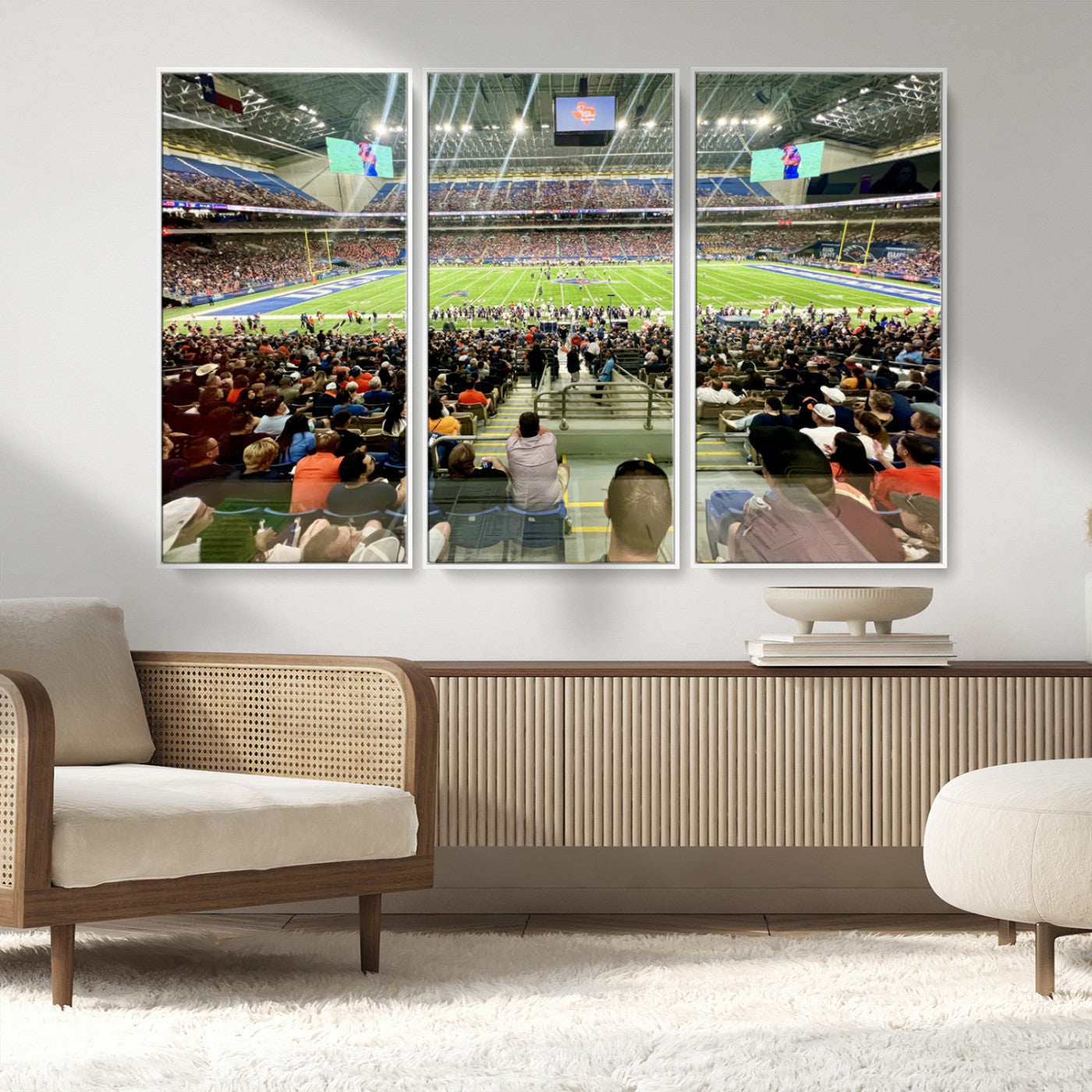 57279-MGV-FC-48X32-3P_White-The University of Texas at San Antonio Roadrunners Football Team Print - San Antonio Alamodome Wall