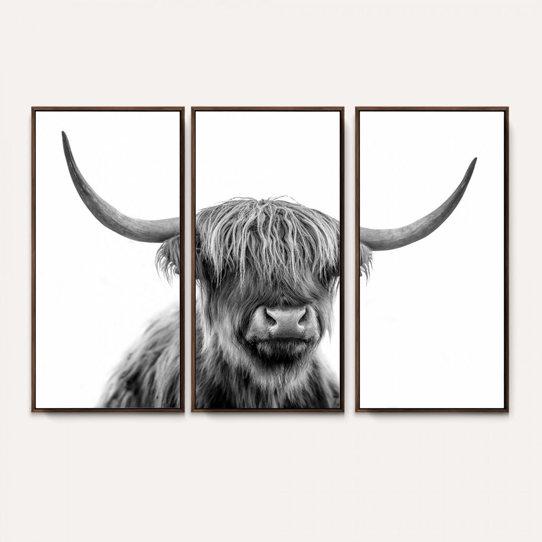 Scottish Highland Cow Cattle Art Print Wall Art Canvas Print
