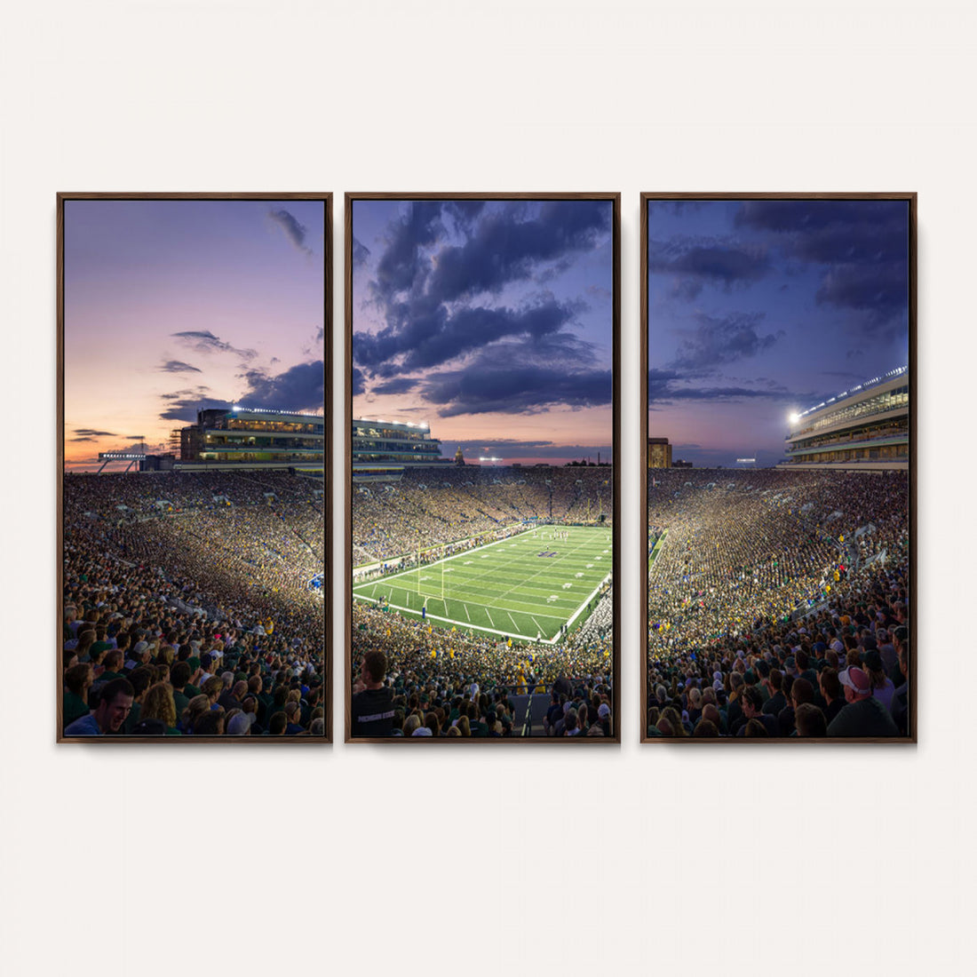 Notre Dame Fighting Irish Football Team Print, Notre Dame Stadium Wall Art Canvas Print