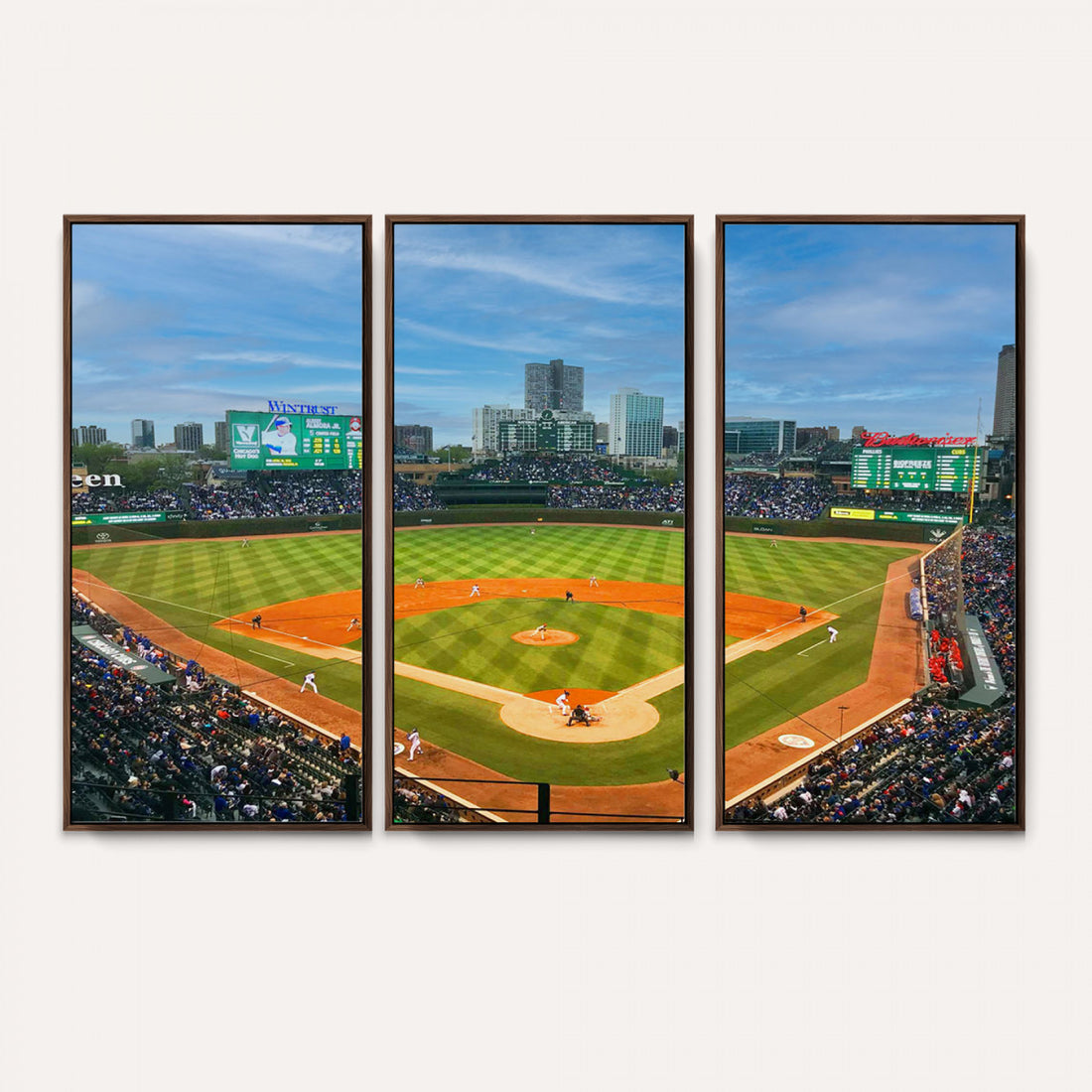 Wrigley Field Chicago Cubs Panoramic Canvas Print