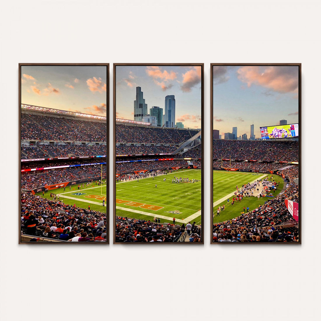 Chicago Bears Soldiers Field Wall Art Canvas Print, Man Cave Wall Decor