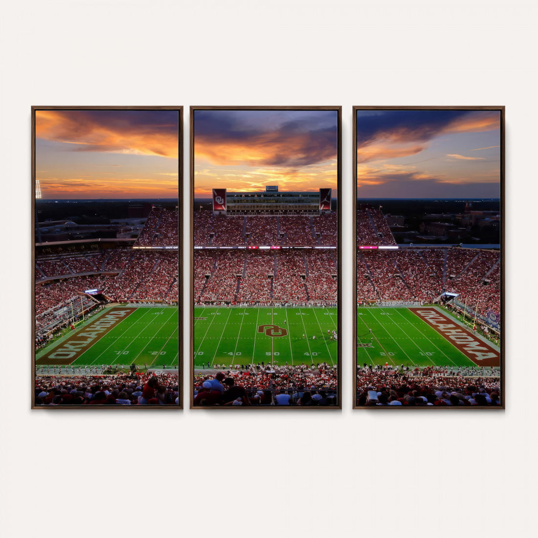 Oklahoma Sooners Stadium Wall Art Canvas Print, College Football Decor