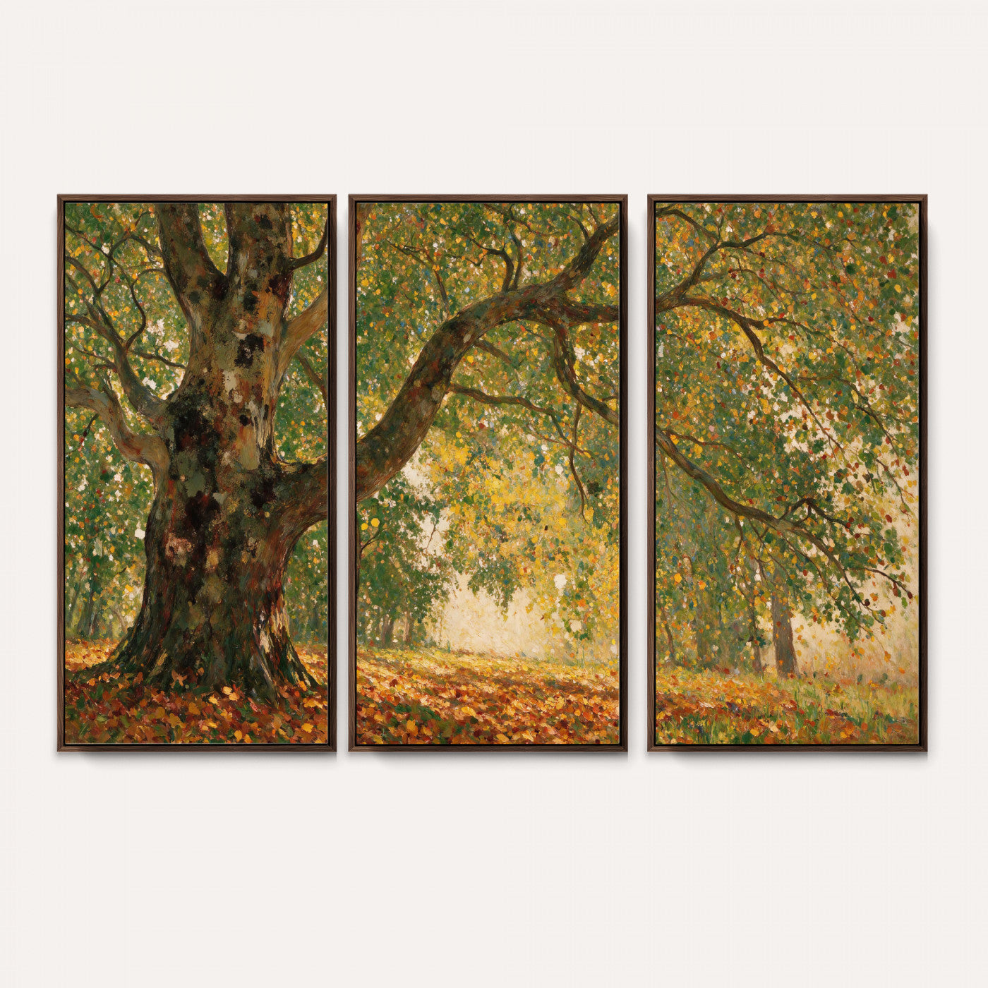 52555601-MGV-CV-36X24 - Claude Monet Style The Bodmer Oak Fontainebleau Forest Wall Art Canvas Print, Autumn Landscape Painting Print